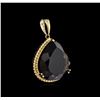 Image 2 : 14KT Yellow Gold 20.60ct Smokey Topaz Pendant