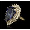 Image 2 : 18KT Yellow Gold 17.41ct Tanzanite and Diamond Ring
