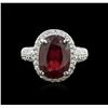 Image 1 : 14KT White Gold 7.90ct Ruby and Diamond Ring