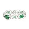 Image 1 : 14KT White Gold 14.01ctw Emerald and Diamond Bracelet