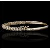 Image 2 : 14KT Yellow Gold 1.11ctw Diamond Bangle