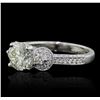 Image 2 : 18KT White Gold 2.15ctw Diamond Ring