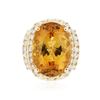 Image 1 : 14KT Yellow Gold 11.17ct Citrine and Diamond Ring