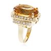 Image 3 : 14KT Yellow Gold 11.17ct Citrine and Diamond Ring