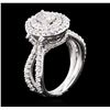 Image 3 : 14KT White Gold 1.20ctw Diamond Ring