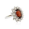Image 2 : 14KT White Gold 5.43ct Spessartite and Diamond Ring