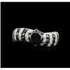 Image 1 : 18KT White Gold 2.40ctw Black Diamond Ring