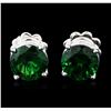 Image 1 : 14KT White Gold 2.72ctw Tsavorite Earrings