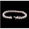 Image 3 : 14KT White Gold 3.87ctw Diamond Tennis Bracelet