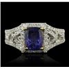 Image 1 : 14KT Two-Tone Gold 4.35ct Tanzanite and Diamond Ring
