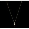 Image 2 : 14KT Yellow Gold 0.63ctw Diamond Pendant With Chain