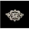 Image 1 : 14KT White Gold 0.79ctw Diamond Ring