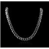 Image 1 : SILVER 125.32ctw Blue Sapphire Necklace