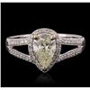 Image 1 : 14KT White Gold 1.33ctw Diamond Ring
