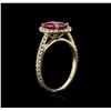 Image 3 : 14KT Yellow Gold 2.22ct Ruby and Diamond Ring