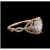 Image 2 : 14KT Rose Gold 1.26ctw Diamond Ring