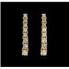 Image 1 : 14KT Yellow Gold 1.22ctw Diamond Earrings