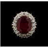 Image 1 : 14KT Yellow Gold 8.00ct Ruby and Diamond Ring