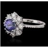 Image 2 : 14KT White Gold 1.53ct Tanzanite and Diamond Ring