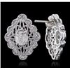 Image 2 : 14KT White Gold 1.34ctw Diamond Earrings