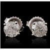 Image 1 : 14KT White Gold 1.35ctw Diamond Stud Earrings