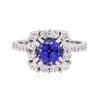 Image 1 : 14KT White Gold 1.41ct Tanzanite and Diamond Ring