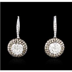 14KT White Gold 1.67ctw Diamond Earrings