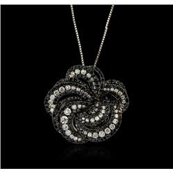 14KT White Gold 2.00ctw Diamond Pendant With Chain