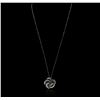 Image 2 : 14KT White Gold 2.00ctw Diamond Pendant With Chain