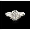 Image 1 : 14KT White Gold 0.39ctw Diamond Ring