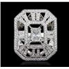 Image 1 : 18KT White Gold 2.57ctw Diamond Ring