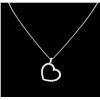 Image 2 : 1.50ctw Diamond Heart Pendant With Chain - Platinum