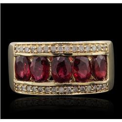 14KT Yellow Gold 2.30ctw Ruby and Diamond Ring