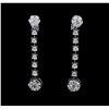 Image 1 : 14KT White Gold 1.45ctw Diamond Earrings