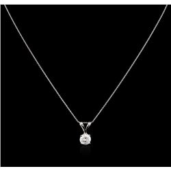 14KT White Gold 0.78ct Diamond Pendant With Chain