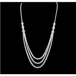 14KT White Gold 10.26ctw Diamond Necklace