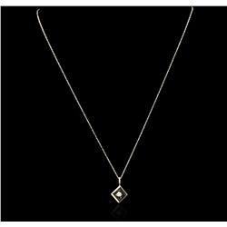 14KT Yellow Gold 0.02ct Diamond Pendant With Chain