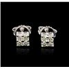 Image 1 : 14KT White Gold 0.49ctw Diamond Earrings