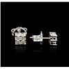 Image 2 : 14KT White Gold 0.49ctw Diamond Earrings