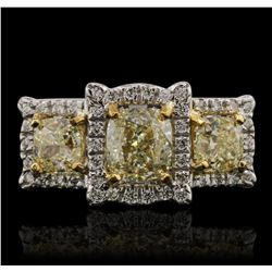 14KT Two-Tone Gold 4.21ctw Diamond Ring