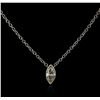 Image 1 : 14KT White Gold 0.25ct Diamond Solitaire Necklace