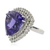 Image 2 : 14KT White Gold GIA Certified 28.96ct Tanzanite and Diamond Ring
