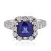 Image 1 : 14KT White Gold 3.00ct Sapphire and Diamond Ring