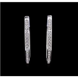 1.34ctw Diamond Earrings - 18KT White Gold