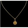 Image 3 : 14KT Yellow Gold American Eagle Coin Pendant With Chain