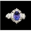 Image 1 : 14KT White Gold 1.84ct Tanzanite and Diamond Ring