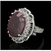 Image 2 : SILVER 12.72ct Corundum and Topaz Ring