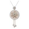 Image 2 : 14KT Tri-Color Gold 2.09ctw Diamond Pendant With Chain