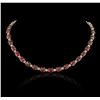 Image 1 : 14KT Yellow Gold 52.70ctw Ruby and Diamond Necklace