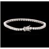 Image 2 : 14KT White Gold 6.05ctw Diamond Tennis Bracelet